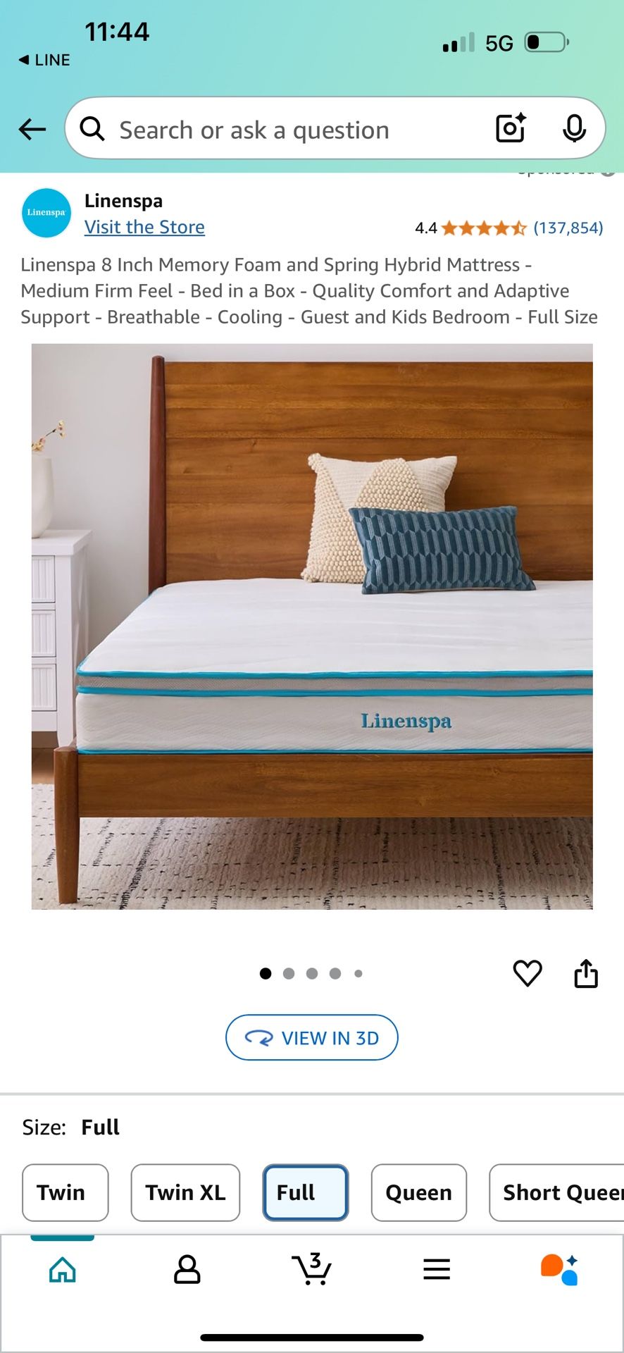 Full Size Mattress + Bed Frame Set