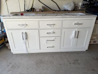 72” Bathroom Vanity Double Sink New 