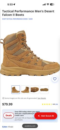 Tactical Performance Men's Desert Falcon II Boots size 13