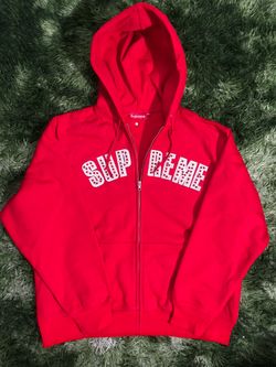 BBsimons x supreme collab red full zip up jacket