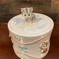 Rare 1950’s Vintage Lefton Kitten Cookie Jar 