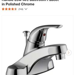 Glacier Bay Aragon 4 in. Centerset Single-Handle Low-Arc Bathroom Faucet in Polished Chrome