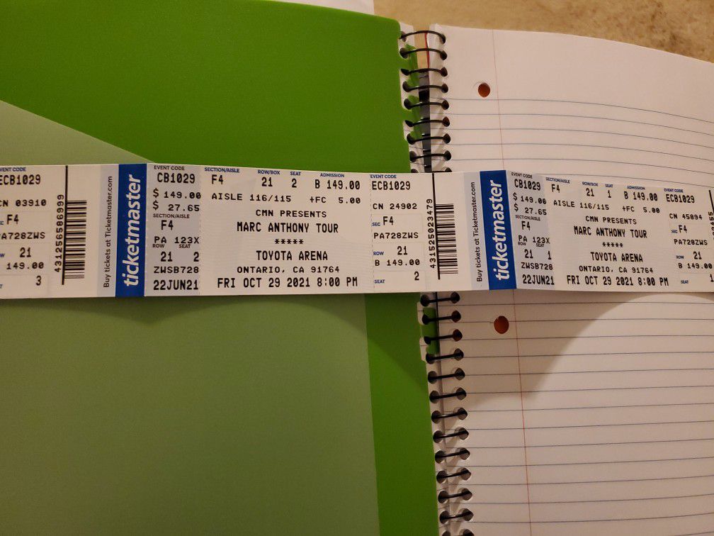 MARC ANTHONY CONCERT TICKETS