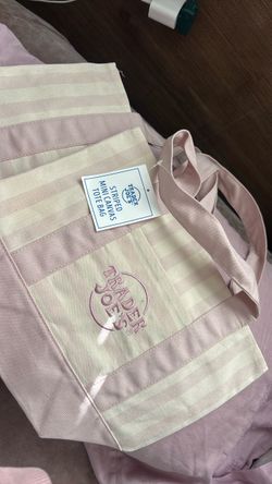 Pink striped Trader Joe’s mini  bag