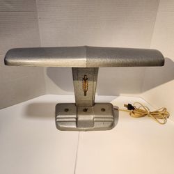 MCM Vintage "Moe Bros" WWII Era Machine Age Deco Airplane Wing Desk Lamp