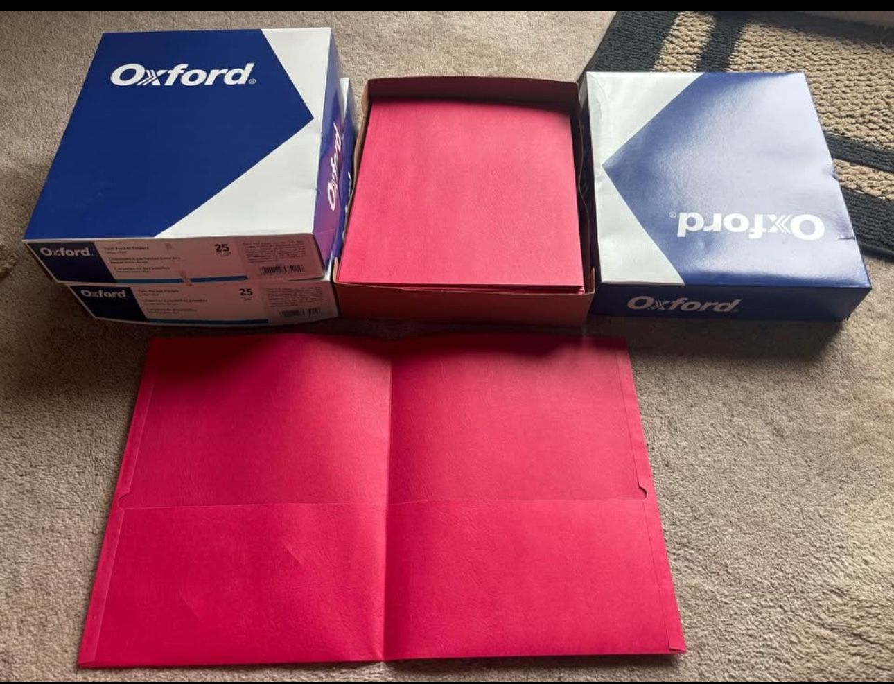Oxford 2 Pocket Folders W/business Card Slot (70 Count)
