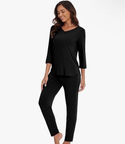 Women's 3/4 Sleeve Bamboo Pajama Set