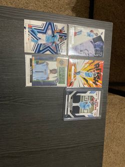 5 Cam Ward rookie football cards with jersey patch & insert cards Tennessee Titans #1 draft pick