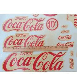 Authentic Original 1940s Machine Stickers For Coca-cola 