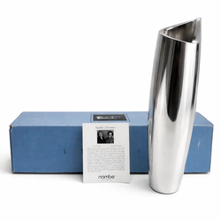 Nambe Spiral Vase by Smith Celentano – Modern Sculptural Vase