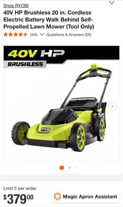 Ryobi 40V HP Brushless Cordless Self-Propelled Lawn Mower