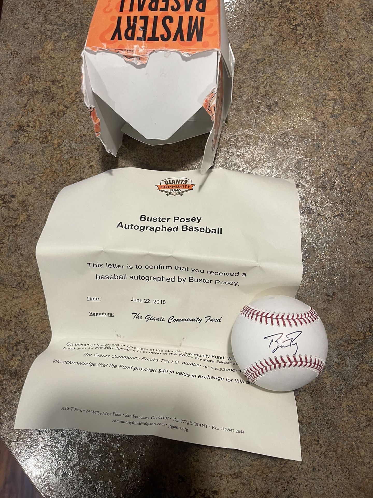 Buster Posey Autographed Baseball
