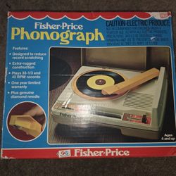 Fisher Price #825 Phonograph Record Player 33 or 45 RPM Vintage 1(contact info removed)