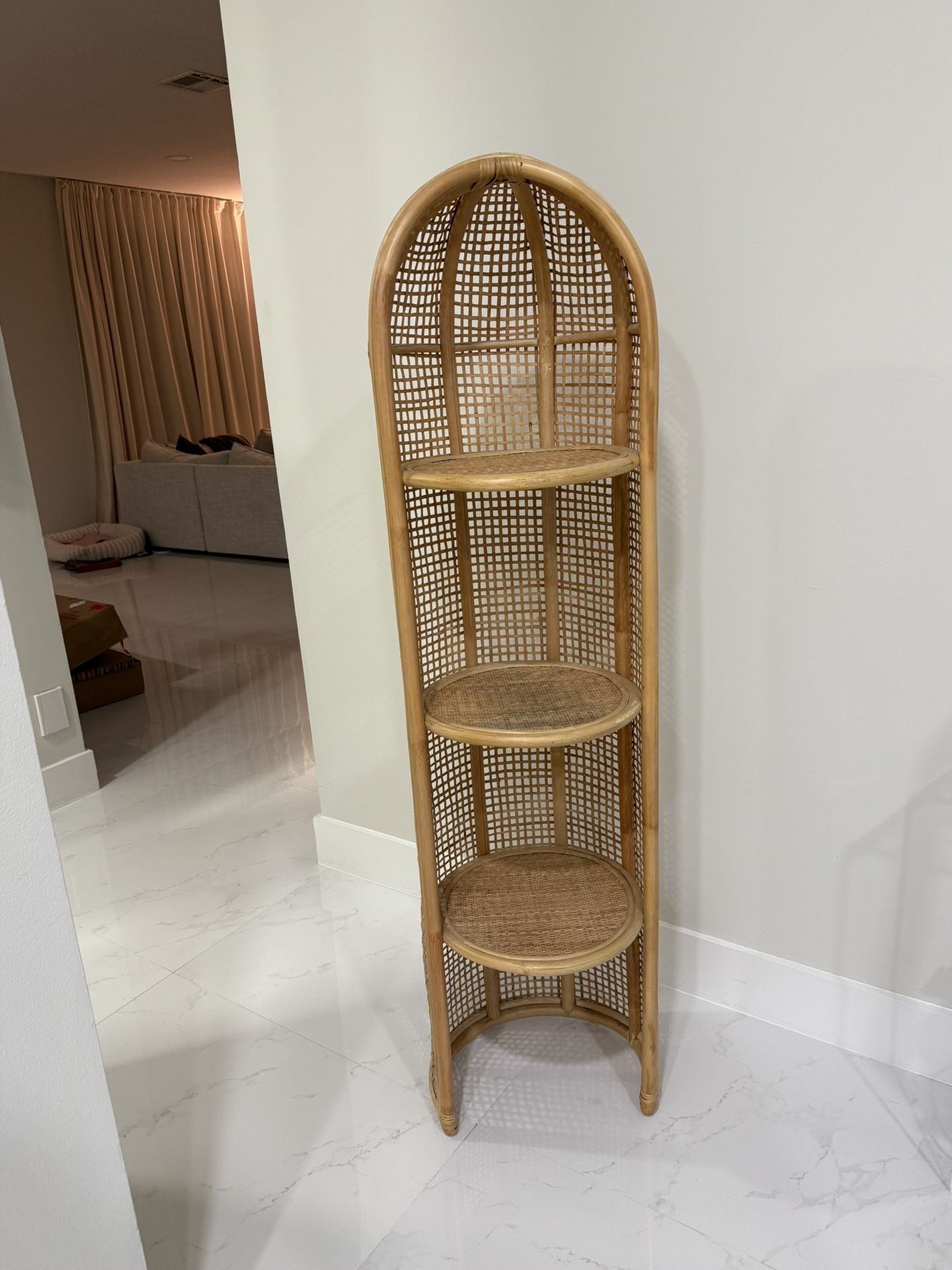 UO tall rattan shelf