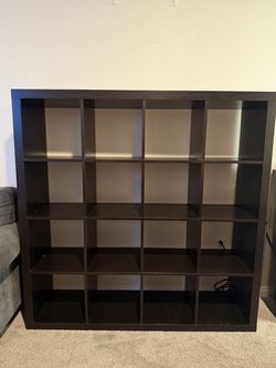 Cubicle Book Shelf, 16-Cube Bookshelf, Extra Thick Frame Reversible Bookcase with open back 5ft by 5ft cubes 12” x 12” for Living Room, Bedroom, Home 