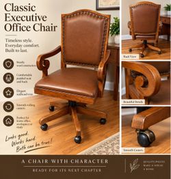 Classic Executive Office Chair with Nailhead Trim