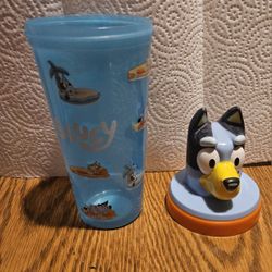 BLUEY AND BINGO 18 OZ TUMBLER WITH LID NO STRAW BY ZAK DESIGN