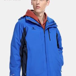 New With Tags, CAMELCROWN: Men's 3-in-1 Outdoor Waterproof Ski Jacket 