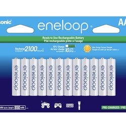 Eneloop Panasonic 12-Pack 1.2V Nimh rechargeable batteries