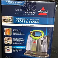 Brand new sealed bissell Little Green Pro Heat Carpet Cleaner 
