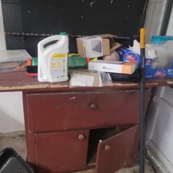 Wooden Work Bench/cabinet 