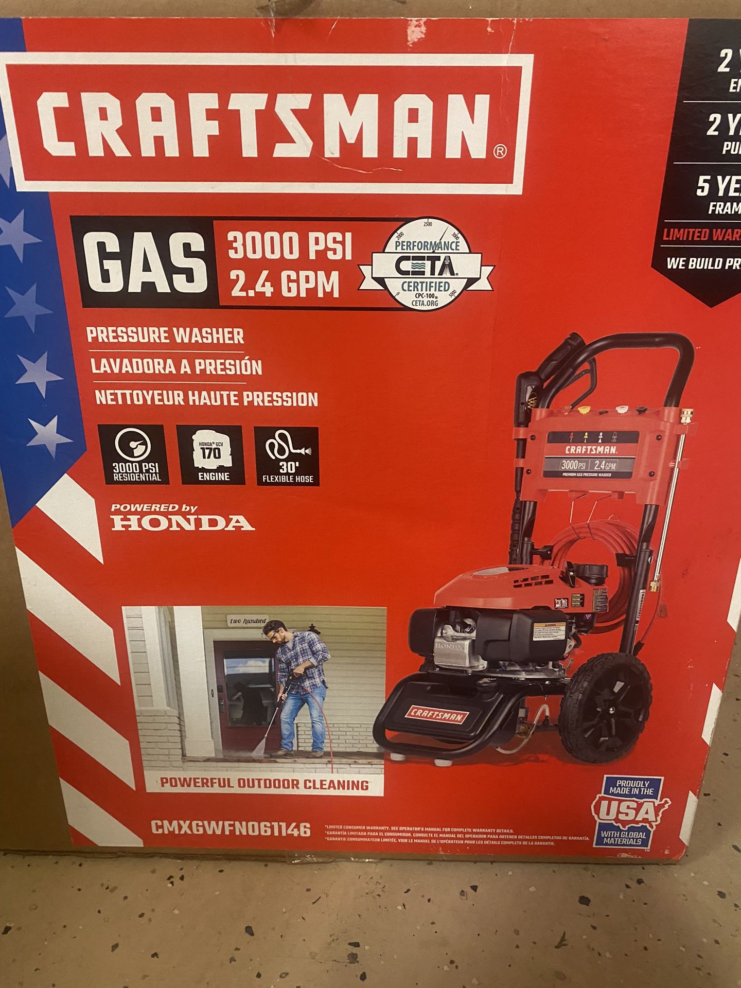 Craftsman’s Pressure Washer 300psi Brand New