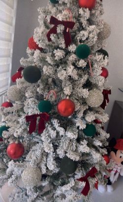 Flocked Artificial Christmas Tree