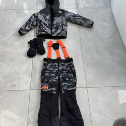North Face Jacket with HK Ski Pants and Gloves 
