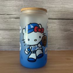 16oz Hello Kitty Glass Can 