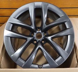  21" x 10.5" REAR Wheel Tesla Model S Arachnid 2022 - 2025 Factory OEM 21x10.5 Wheel Rim Single One Spare Replacement Original (1)