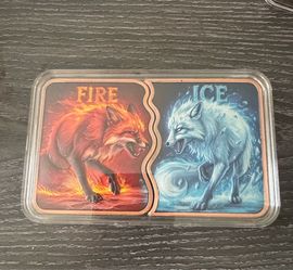 Fire and ice colorized copper