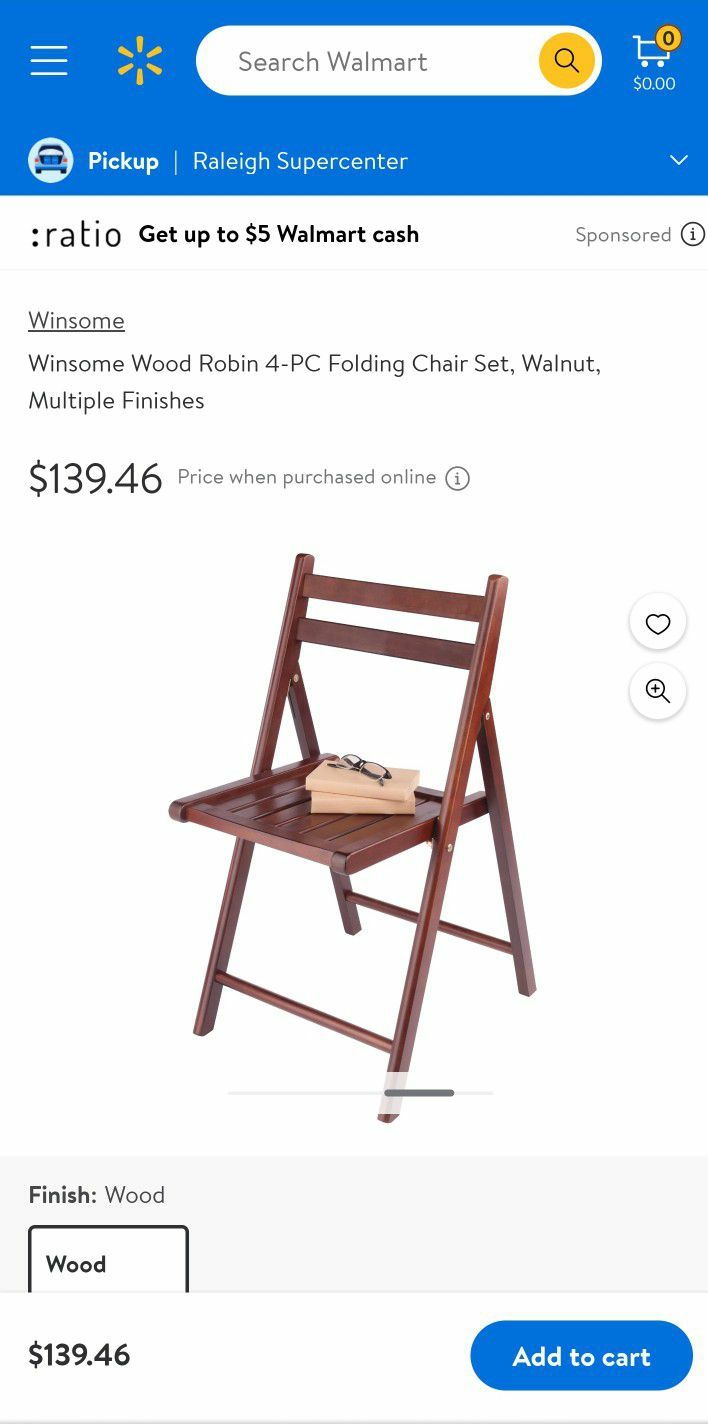 The Winsome Wood Robin Folding Chair set