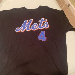 Robin Ventura New York Mets Vintage Black T Shirt # 4 Majestic XL