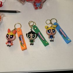 Power Puff Girls Keychains Toys