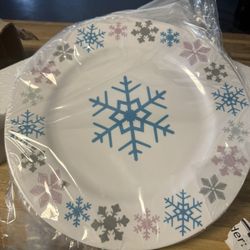 ❄️ Temp-tations by Tara Holiday Snowflake Dinner Plates – Set of 4 (NEW)