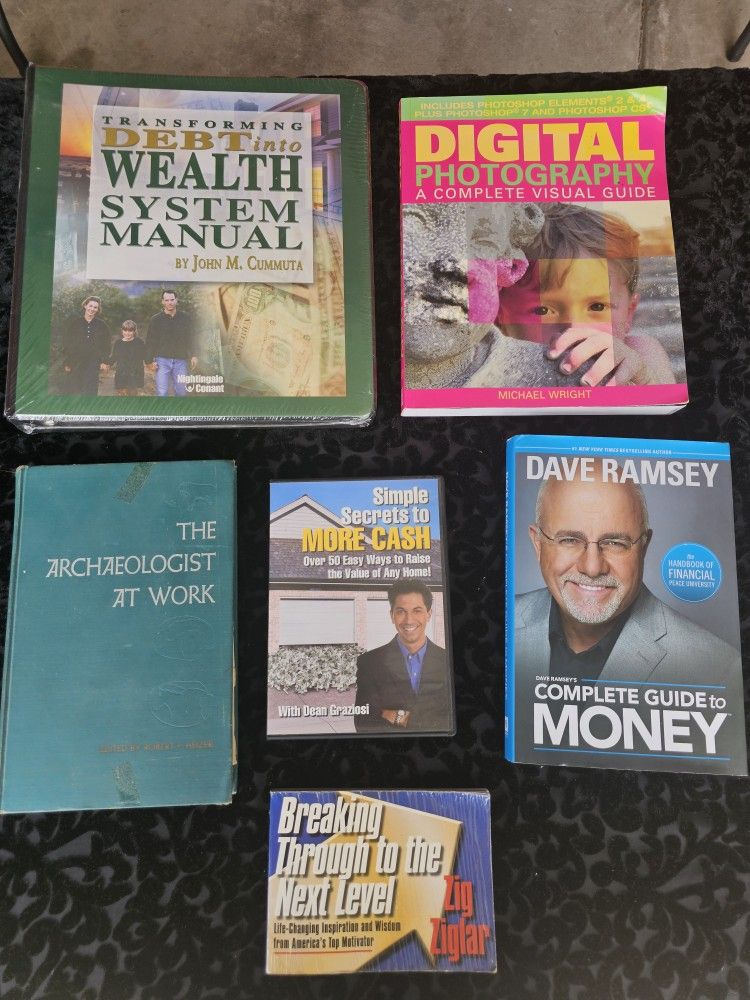 $10.00 - Books & Dvd's! "Bundle Price" Offer For (5) Items! Dave Ramsey; Dean Graziosi; Robert Heizer & More!