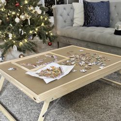 Puzzle Board With Cover And Drawers 