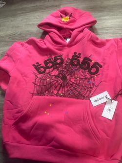 Sp5der 555 Pink Hoodie with Tags
