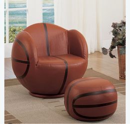 Basketball Chair and Ottoman Set