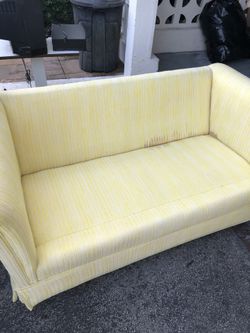 Yellow antique sofa $50