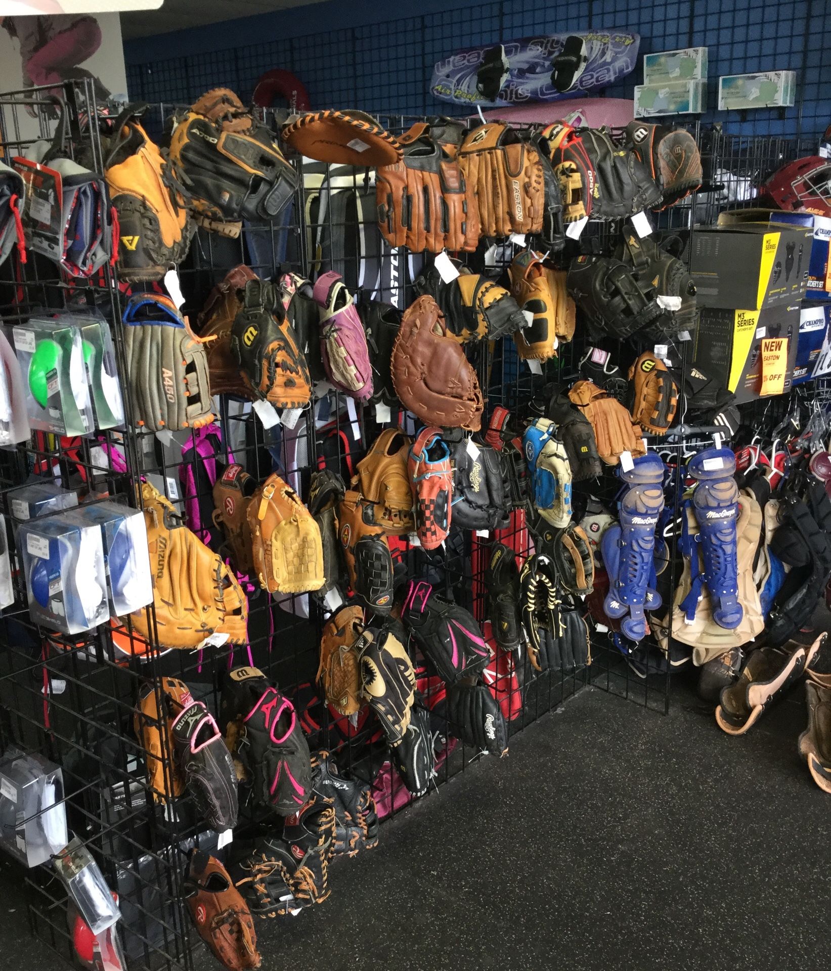 Used and new baseball softball gear glove bat $7.99 and up