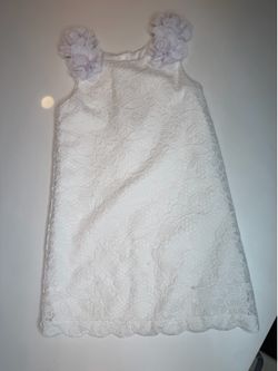 Janie and Jack Girls Special Occasion White Dress – Size 8