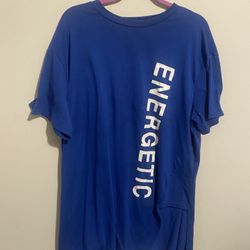 Plus Size Blue “Energetic” Graphic Tunic Top - 2XLWoman