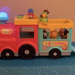 Fisher Price Little People Big ABC Animal Train. W/ 9 Figures 