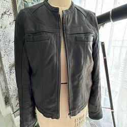 Naf Naf Genuine Leather Jacket 