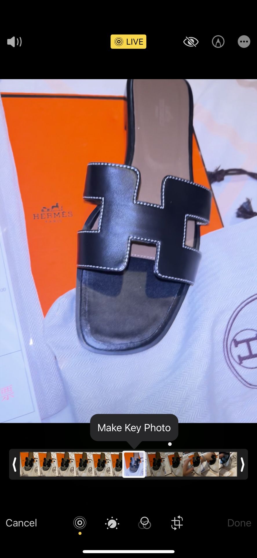 Hermès Oran Sandals W Dust Bag & Box
