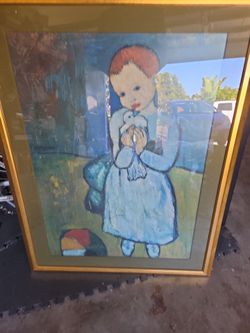 Picasso reproduction print. The Blue Child.