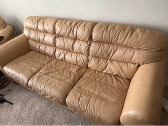 Tan Leather Sofa