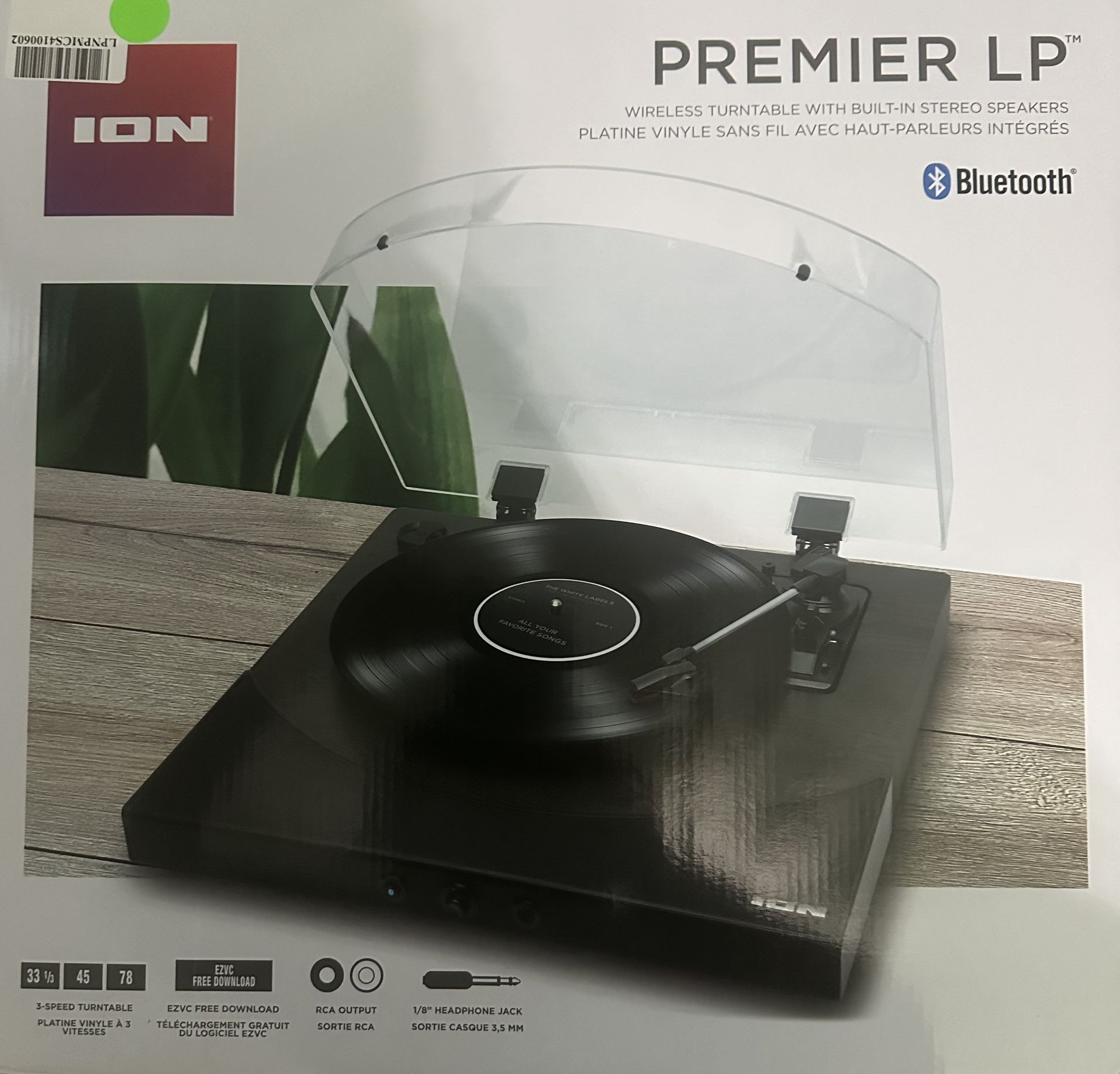ION Audio Premier LP Wireless Bluetooth Turntable Vinyl Record