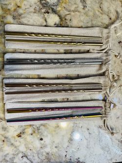 Stainless Steel Straws 8”